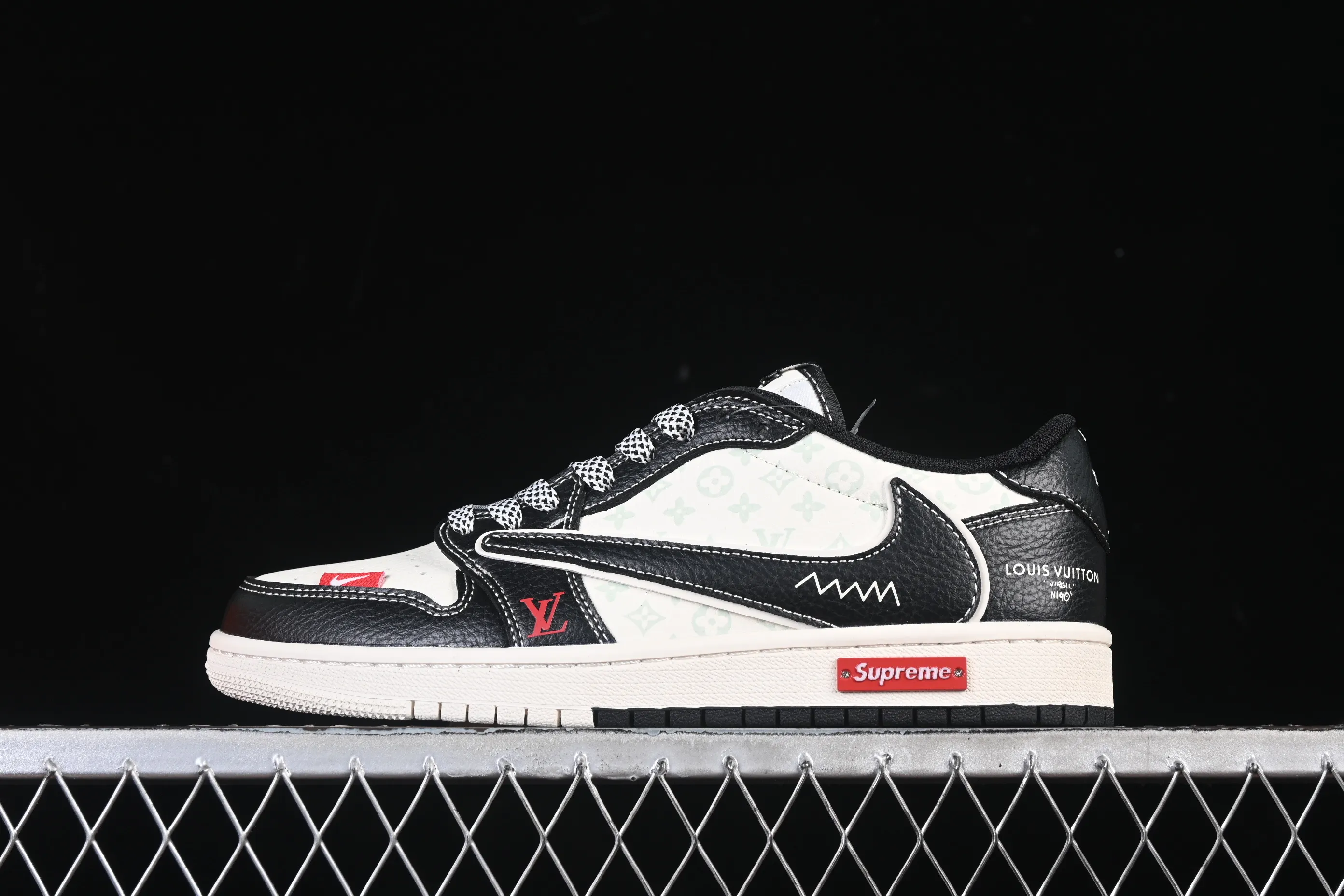 All categories Air Jordan Jordan series basketball shoes Air Jordan 1 Low High-end customized low-top sneakers Travis Scott x Fragment Design x Air Jordan 1 Low OG SP AJ1 Joe 1LV co-branded double spelled black pebbles low-top cultural casual sneakers CX5050-Y31